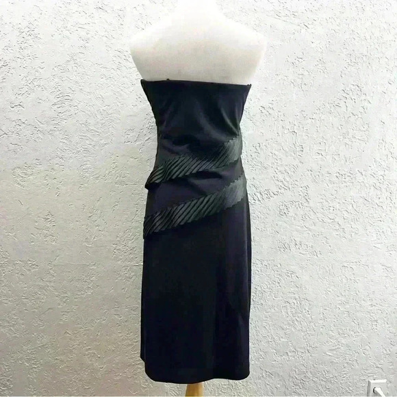 Vintage Victoria Royal Black fitted strapless dress size 6 - Picture 8 of 9